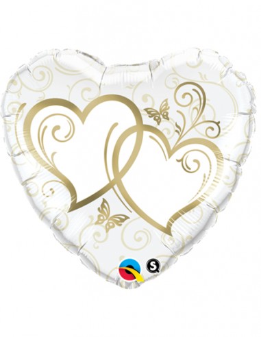 Globo Corazones Dorado - Globos Con Formas
