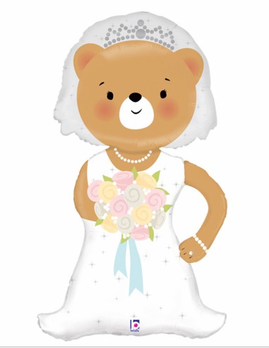 Globo Novia Osita Gigante109cm - Boda