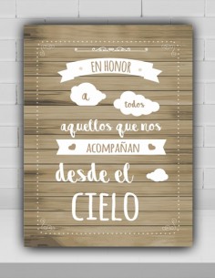 Cartel Recuerdos al cielo