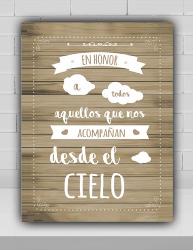 Cartel Recuerdos al cielo