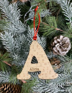 Adorno Navidad Letra Personalizada 2