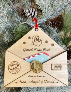 Sobre Madera Carta Papá Noel/Reyes Magos