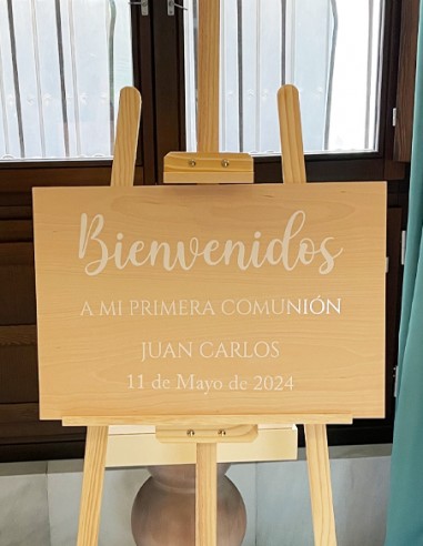 Cartel Bienvenida Vinilo Personalizado - Detalles/Regalos