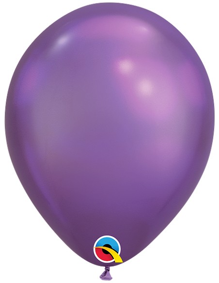 Globo Chrome Púrpura Latex 5 Unidades - Colores Lisos