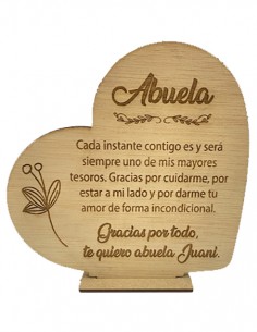 Recordatorio agradecimiento corazón madera 2