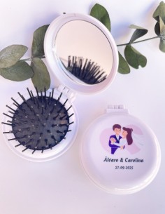 Espejo con cepillo personalizado