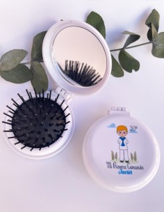 Espejo con cepillo personalizado