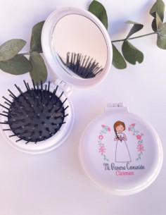 Espejo con cepillo personalizado 2