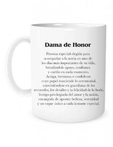 Taza Dama de Honor - Regalos Damas de Honor