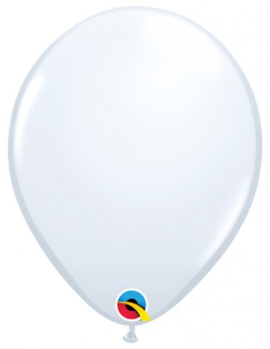 Globo Blanco Estándar Opaco 10 Unidades 23cm - Colores Lisos