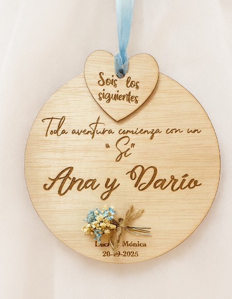 Placa siguientes ramillete - Regalos para los Siguientes