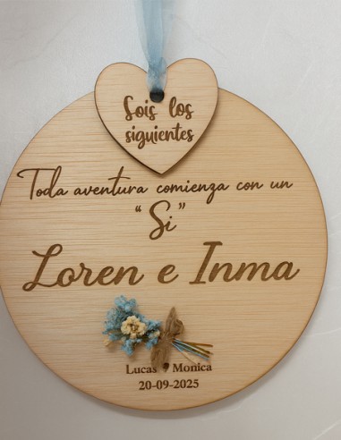 Placa siguientes ramillete - Regalos para los Siguientes