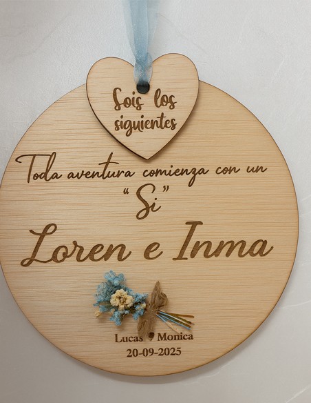 Placa siguientes ramillete - Regalos para los Siguientes