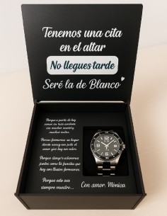 Caja reloj boda
