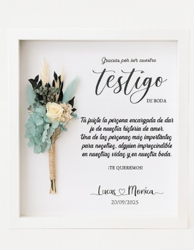 Marco Ramillete Flores Preservadas - Regalos para Testigos