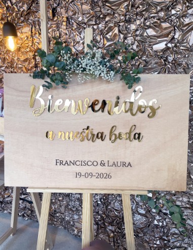 Cartel Bienvenidos Boda - Carteles de boda