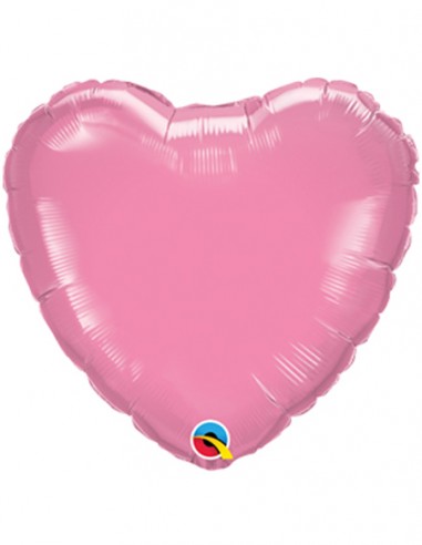Globo Corazón Rosa Foil Metalizado 46cm - Globos Con Formas