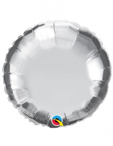 Globo Redondo Plata Foil Metalizado 46cm - Globos Redondos