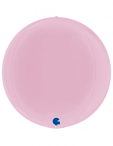 Globo Esfera Rosa Metalizado 38cm - Globos Con Formas