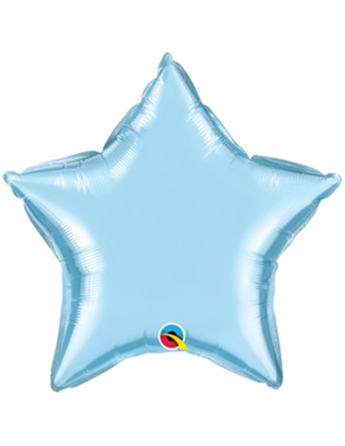 Globo Forma Mini Estrella Azul Perlado 23cm - Bebé