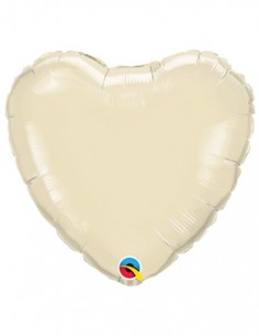 Globo mini corazón marfil perlado 23 cm
