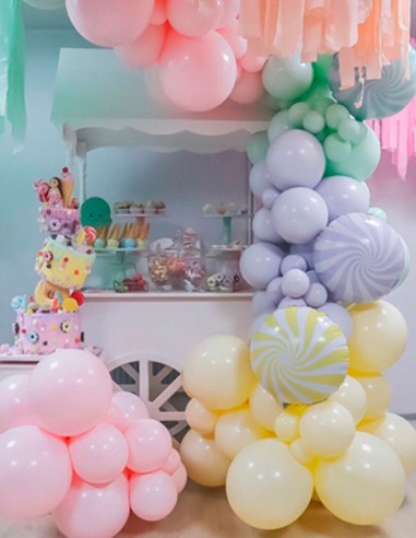 Globo Mate Verde Pastel 6 Unidades 30cm - Colores Lisos