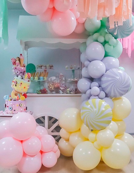 Globo Mate Verde Pastel 10 Unidades 13cm - Colores Lisos