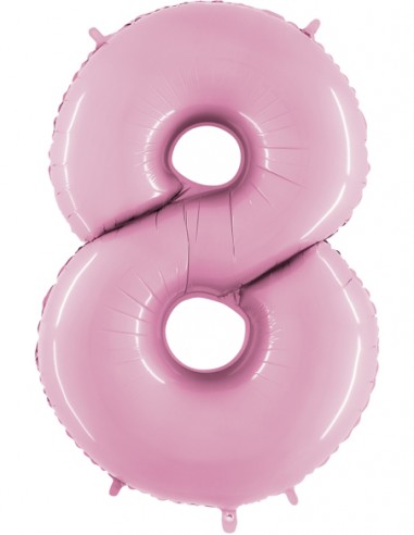 Globo Número 8 Rosa 101cm - Globos Números