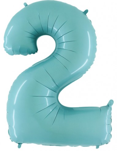 Globo Número 2 Azul 101cm - Globos Números