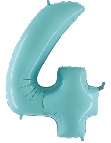 Globo Número 4 Azul 101cm - Globos Números