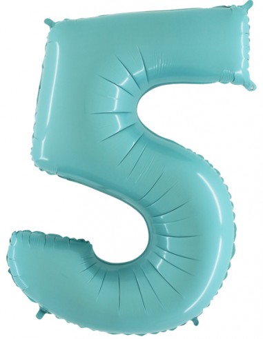 Globo Número 5 Azul 101cm - Globos Números