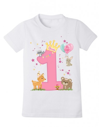 Camiseta Cumpleaños Animales del Bosque - Camisetas/Body