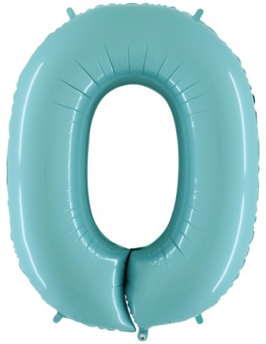 Globo Número 0 Azul 101cm - Globos Números