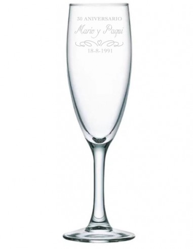 Copa Champán Boda Personalizada Aniversario - Personalizados