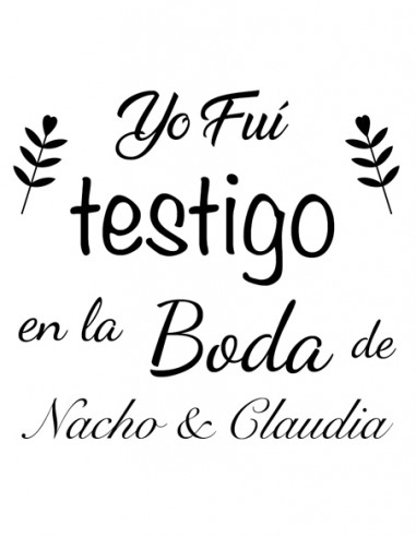 Copa Vino Yo Fui Testigo en la Boda - Personalizados