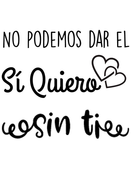 Copa Vino No Podemos Dar el Si Quiero Sin Ti - Copas