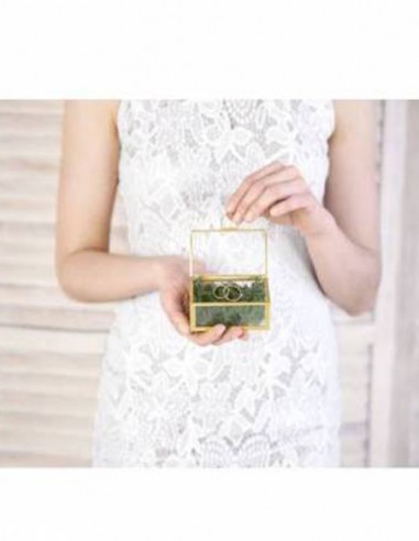 Porta Alianzas Cristal Iniciales - Porta Alianzas y Arras