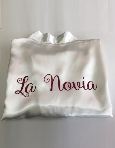 Bata Novia Personalizada - Batas y Zapatillas