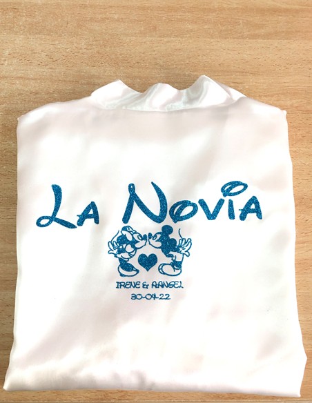 Bata Novia Personalizada - Batas y Zapatillas
