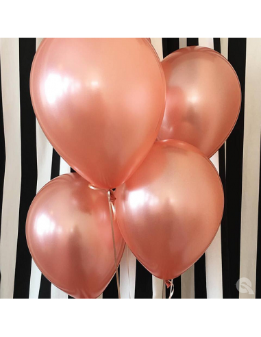 Globo Rose Gold Perlado 6 Unidades - Colores Lisos